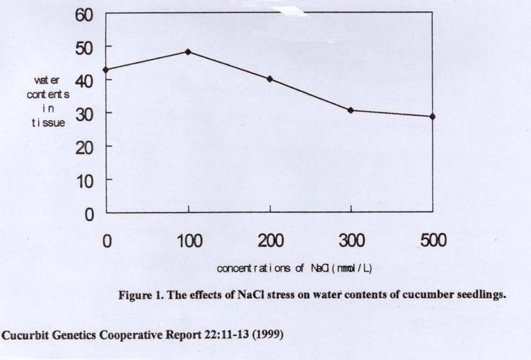 Physiological Effects Of Nacl Stress On Cucumber Germination And